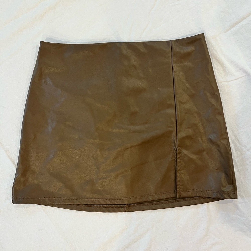 Altar'd State Brown Mini Skirt